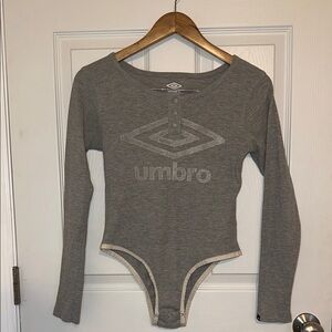 Umbro Gray Long Sleeve Bodysuit
